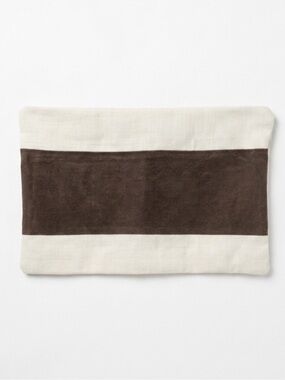 Serena & Lily North Lake Pillow Cover 12x18 Pinecone Brown Stripe NWT